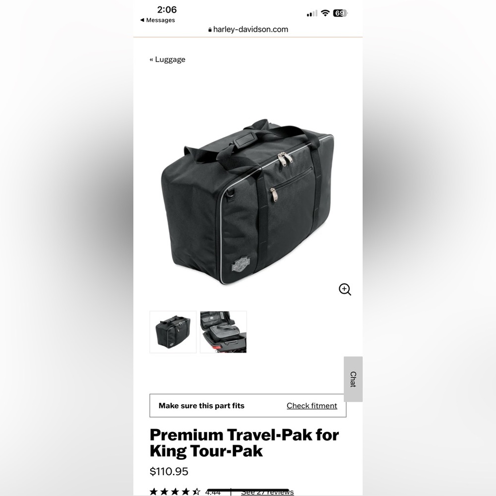 Harley Davidson Premium Travel-Pak for King Tour-Pak
